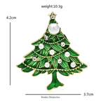 PENDRA Noelpearl Pearl Green Christmas Tree Brooch