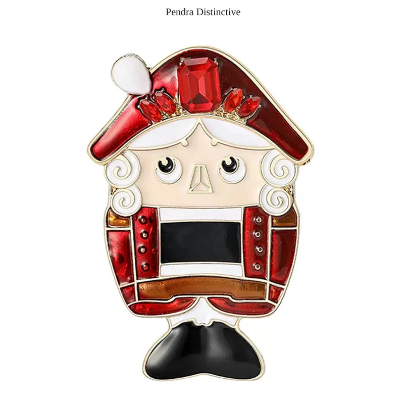 PENDRA Cute Enamel Nutcracker Brooch