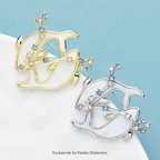 PENDRA Oceanic Crystal Dolphin Brooch