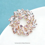 PENDRA Olivara Classical Olive Branch Circle Brooch
