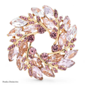 PENDRA Olivara Classical Olive Branch Circle Brooch
