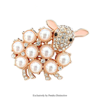 PENDRA Opal Sheep Vintage Animal Brooch