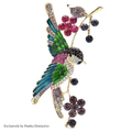 PENDRA Orchard Enamel Bird Brooch