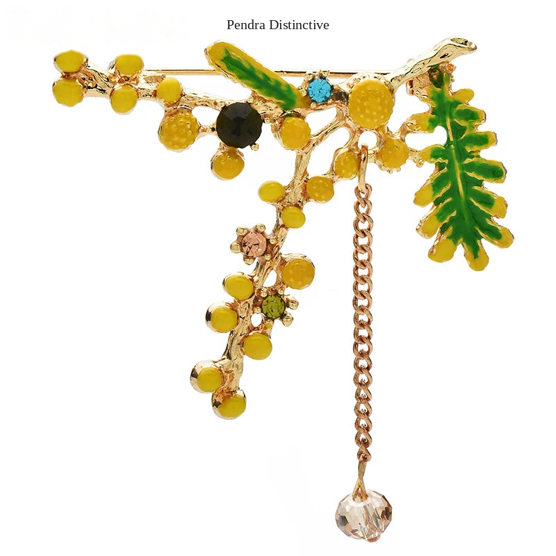 PENDRA Orchard Enamel Fruit Crystal Brooch