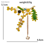 PENDRA Orchard Enamel Fruit Crystal Brooch