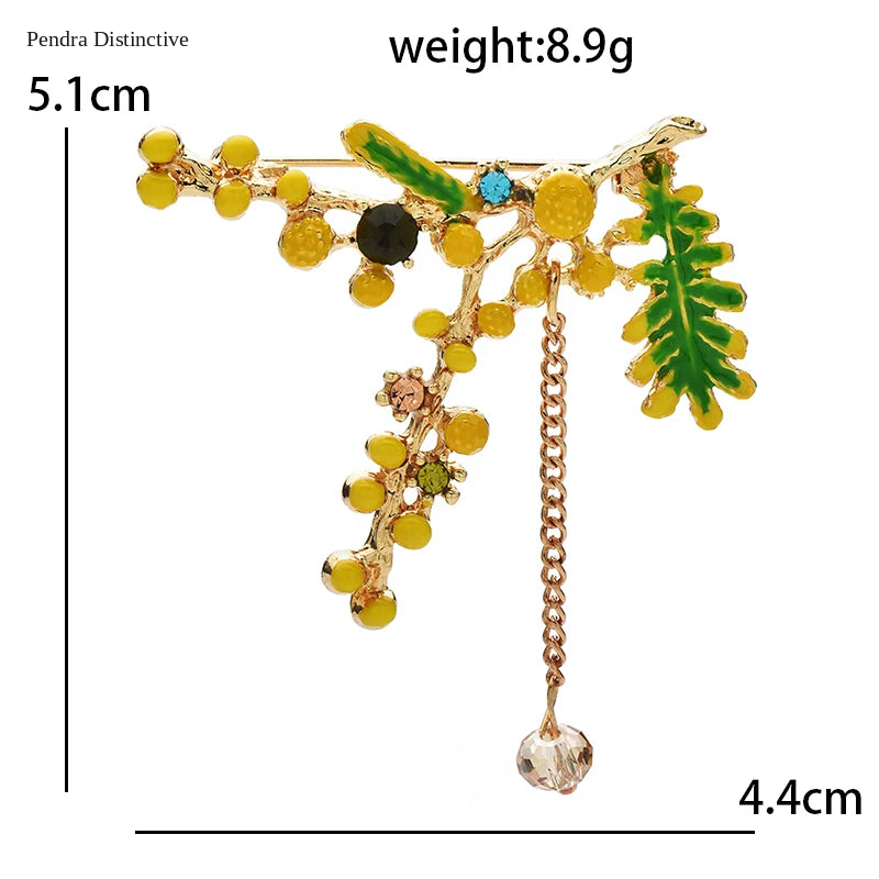 PENDRA Orchard Enamel Fruit Crystal Brooch