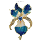 PENDRA Orchid Elegant Enamel Flower Brooch