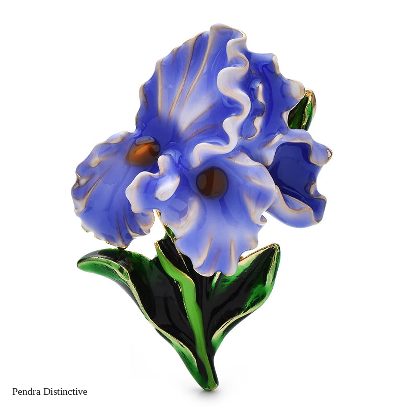 PENDRA Orchidelle Beautiful Enamel Orchid Brooch
