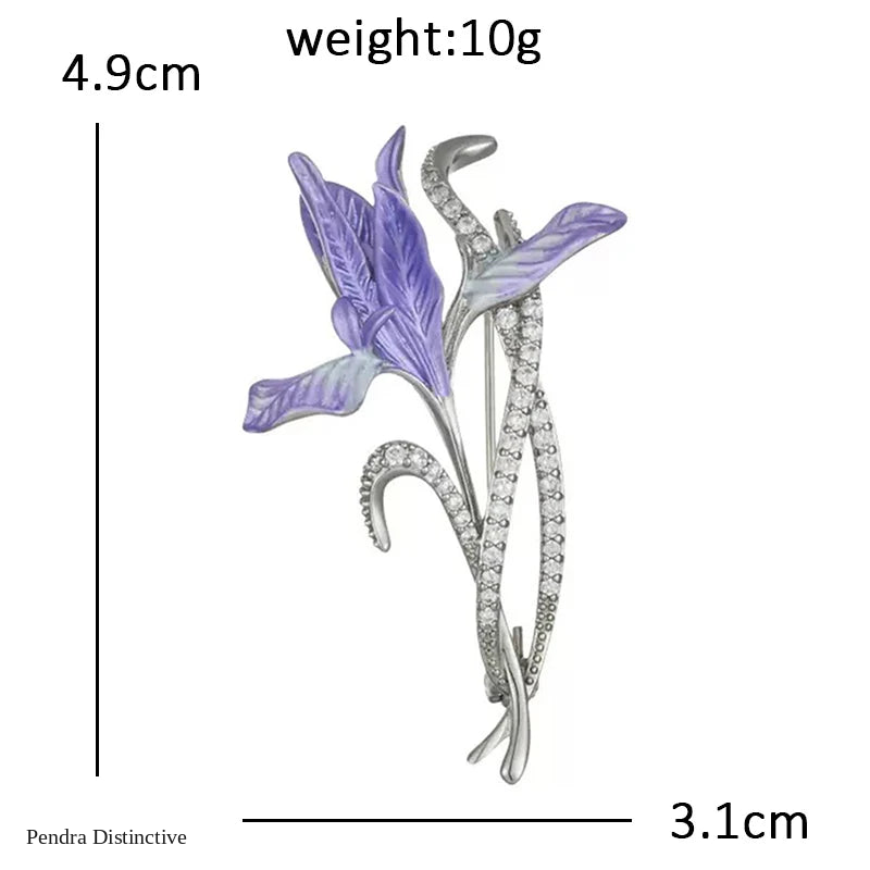 PENDRA Orchidelle Beautiful Orchid Flower Brooch