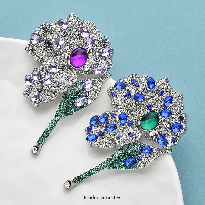 PENDRA Orchidelle Elegant Orchid Flower Brooch
