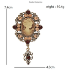 PENDRA Vintage Palace Cameo Lady Brooch