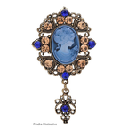 PENDRA Vintage Palace Cameo Lady Brooch
