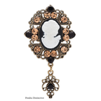 PENDRA Vintage Palace Cameo Lady Brooch