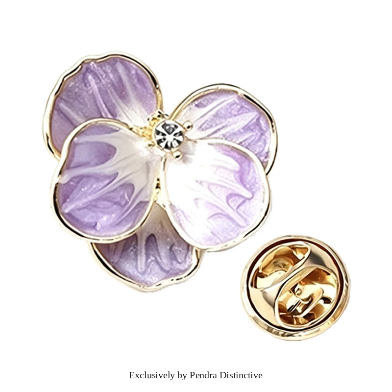 PENDRA Pansyelle Pansy Flower Collar Pin