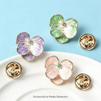 PENDRA Pansyelle Pansy Flower Collar Pin