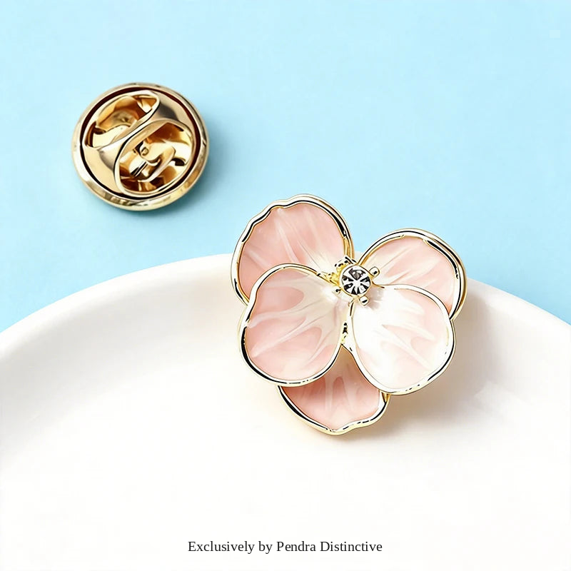 PENDRA Pansyelle Pansy Flower Collar Pin