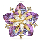 PENDRA Peachelle Crystal Peach Blossom Brooch