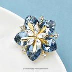 PENDRA Peachelle Crystal Peach Blossom Brooch
