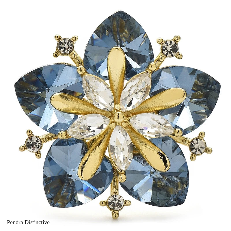 PENDRA Peachelle Crystal Peach Blossom Brooch