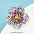 PENDRA Peachelle Peach Blossom Flower Brooch