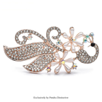 PENDRA Peacora Pearl Peacock Brooch