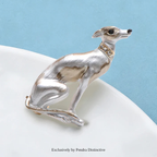 PENDRA Pearl Dog Rhinestone Animal Brooch
