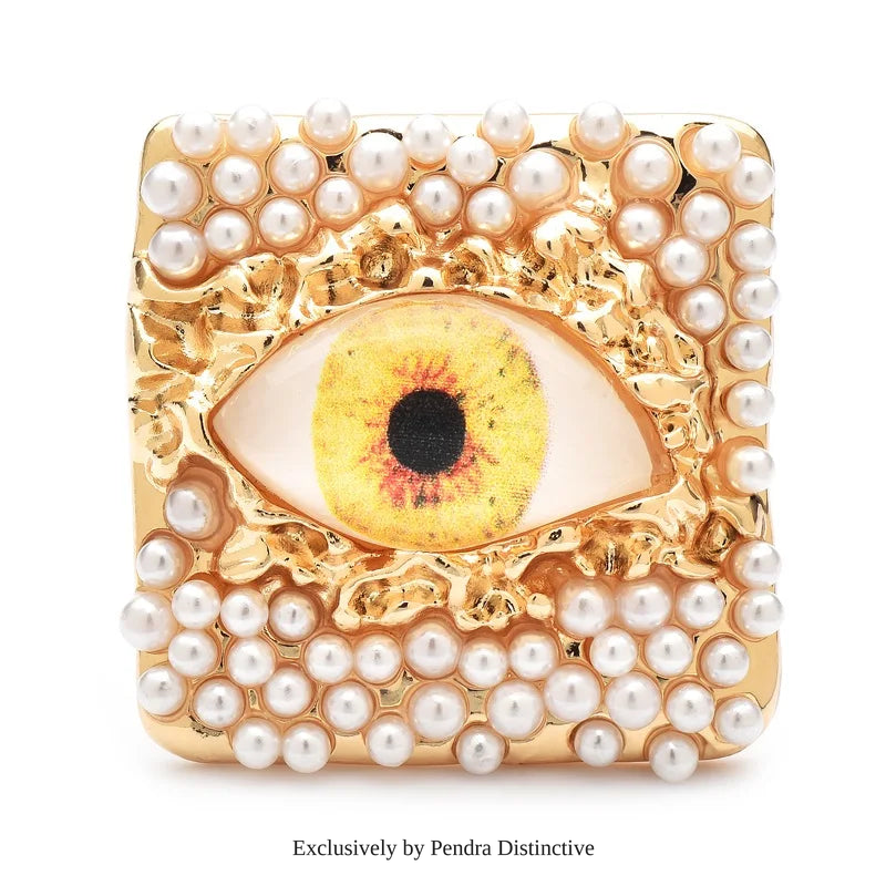 PENDRA Pearl Eye Brooch