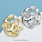PENDRA Stainless Steel Pearl Lady Brooch