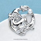 PENDRA Stainless Steel Pearl Lady Brooch