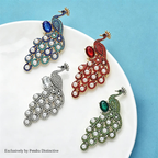 PENDRA Pearl Peacock Rhinestone Bird Brooch