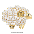 PENDRA Pearl Sheep Animal Brooch