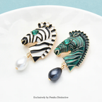 PENDRA Pearl Zebra Brooch