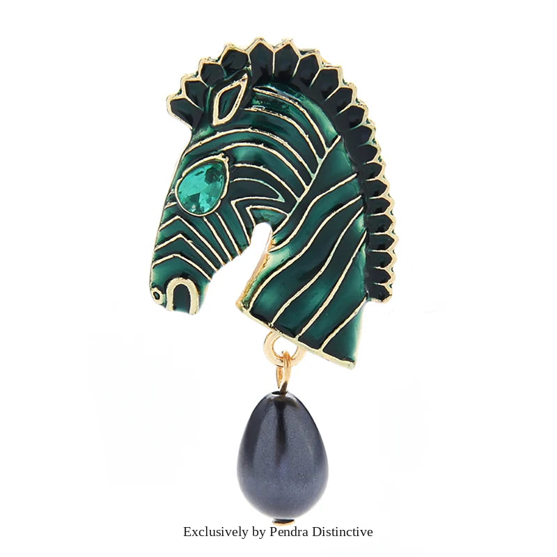 PENDRA Pearl Zebra Brooch