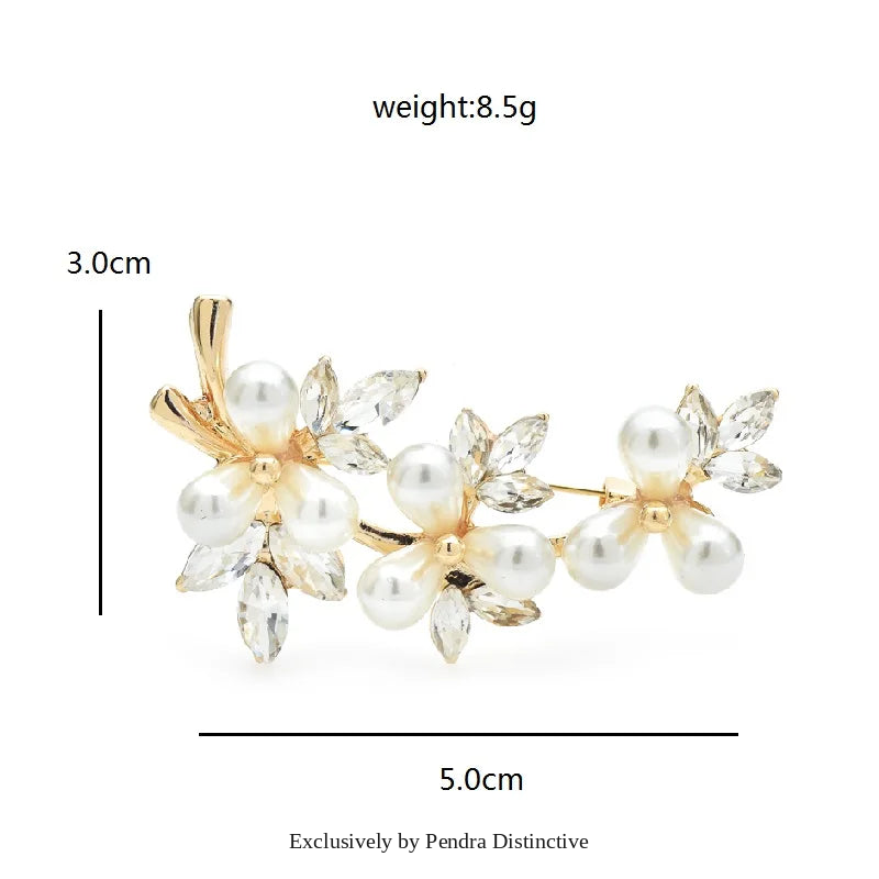PENDRA Pearlfleur Pearl Flower Brooch