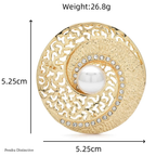 PENDRA PearlShell Round Pearl Shell Brooch
