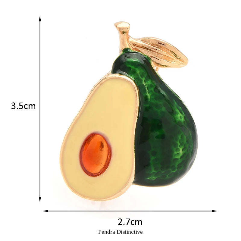 PENDRA Avocara Enamel Avocado Brooch