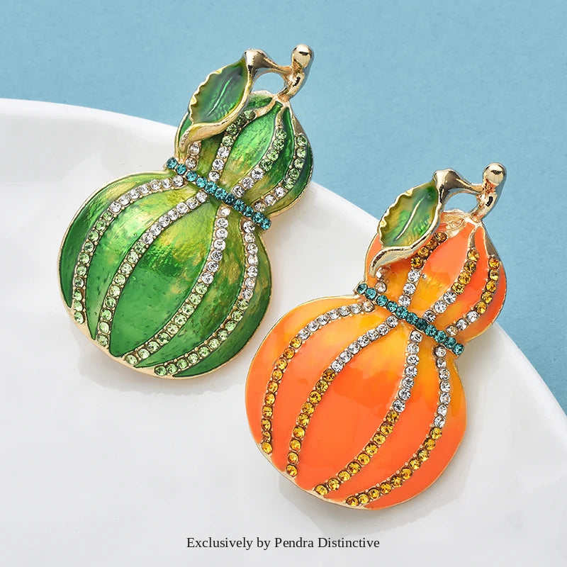 PENDRA Calabash Rhinestone Calabash Brooch
