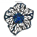PENDRA Florence Rhinestone Flower Brooch