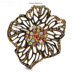 PENDRA Florence Rhinestone Flower Brooch