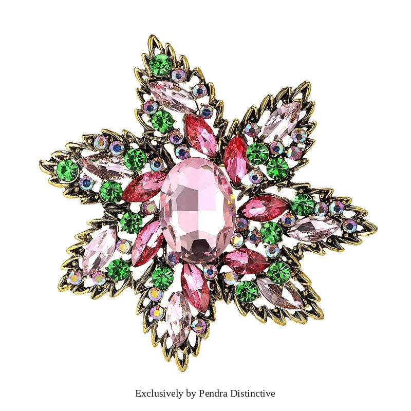 PENDRA Florielle3 Crystal Brooch