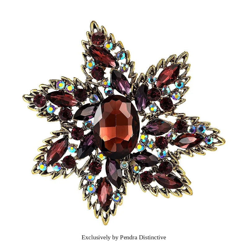 PENDRA Florielle3 Crystal Brooch