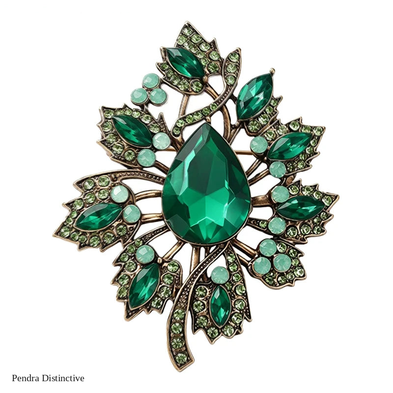 PENDRA Florielle5 Rhinestone Brooch