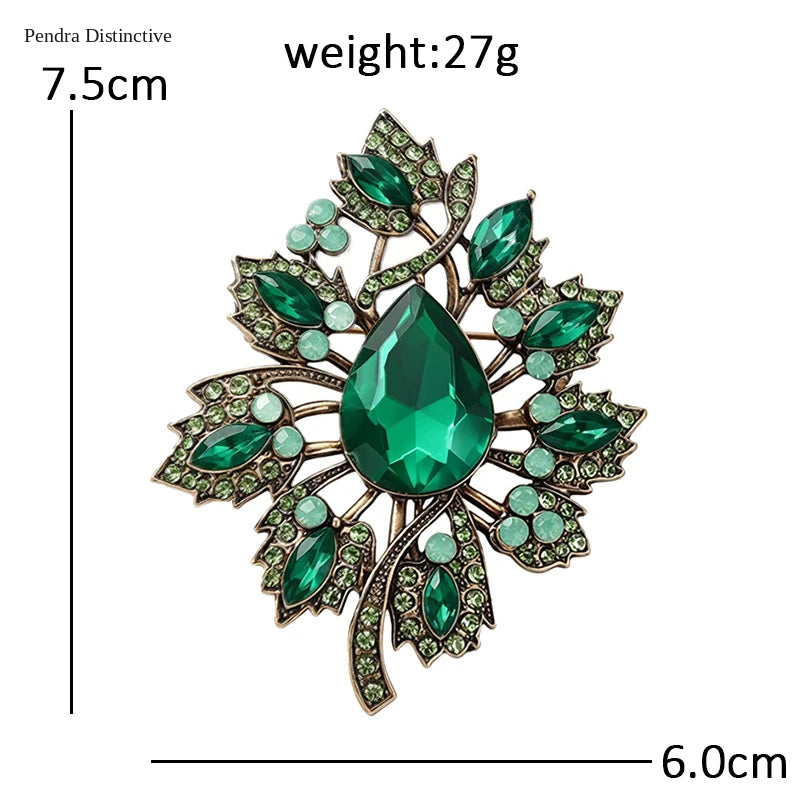PENDRA Florielle5 Rhinestone Brooch