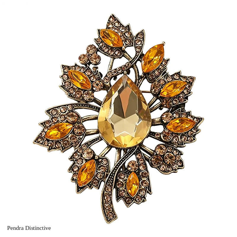 PENDRA Florielle5 Rhinestone Brooch