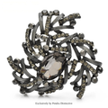 PENDRA Geometra Crystal Geometric Flower Brooch