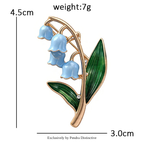 PENDRA Lilymay Enamel Lily Flower Brooch