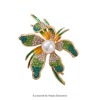 PENDRA Pearlina Pearl Flower Brooch