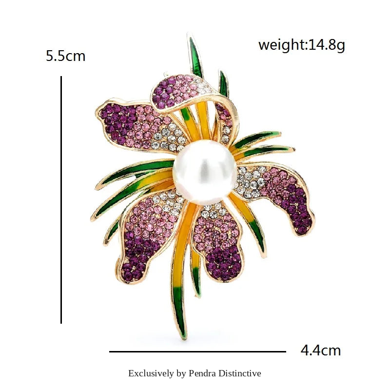 PENDRA Pearlina Pearl Flower Brooch