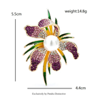 PENDRA Pearlina Pearl Flower Brooch