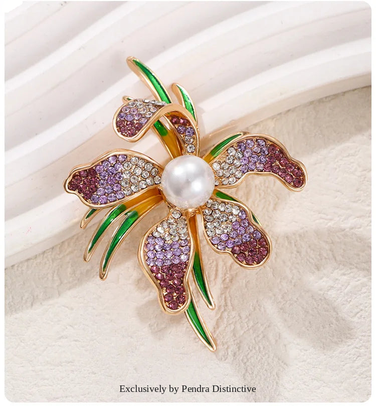 PENDRA Pearlina Pearl Flower Brooch